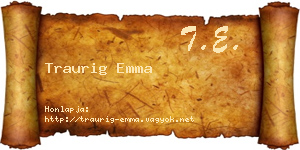 Traurig Emma névjegykártya