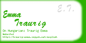 emma traurig business card